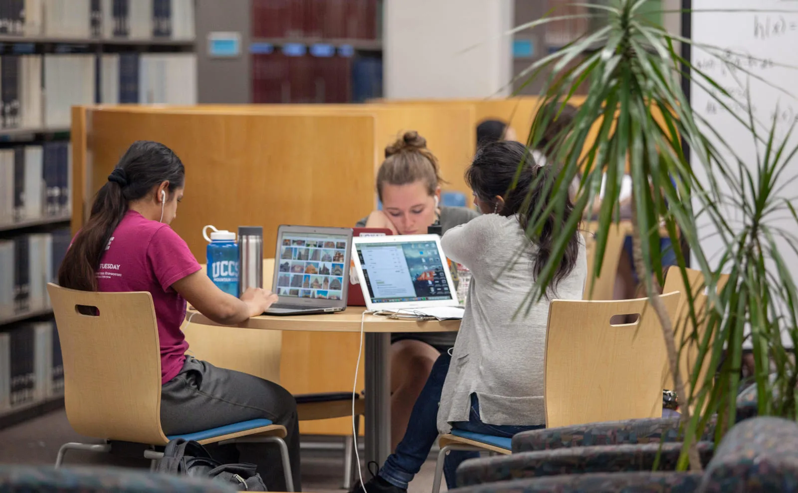 Students working in their computers